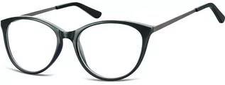 Okulary korekcyjne, oprawki, szkła - Sunoptic Okulary oprawki zerówki korekcyjne Kocie Unisex AC27B czarne - grafika 1