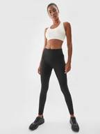 Spodnie sportowe damskie - Damskie legginsy treningowe 4F 4FWAW24TFTIF278 - czarne - miniaturka - grafika 1