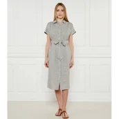 Sukienki - Tommy Hilfiger Lniana sukienka z paskiem - miniaturka - grafika 1