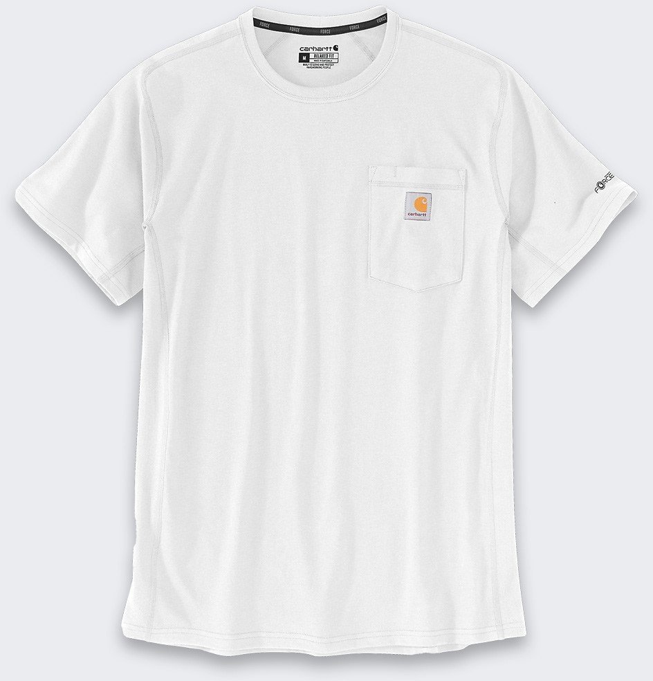 Koszulka Carhartt Force Mid Pocket White