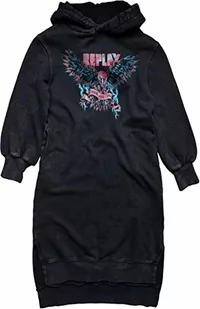 Replay Dziewczęca sukienka SG3629, 098, czarna, 14A - Sukienki - miniaturka - grafika 1