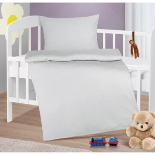 Bellatex Dziecięcy zestaw poduszki i kołdry Kratka szary, 75 x 100 cm, 42 x 32 cm - Kołdry i poduszki dla dzieci - miniaturka - grafika 1