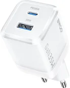Ładowarki do telefonów - BWOO ładowarka sieciowa GaN CDA222 PD 35W 1 x USB 1 x USB-C biała - miniaturka - grafika 1