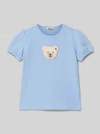Koszulki dla dziewczynek - T-shirt z naszywką z motywem - miniaturka - grafika 1