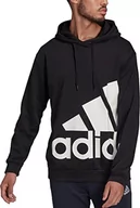 Bluzy męskie - adidas Męska bluza M Gl Hd, czarny/biały, S - miniaturka - grafika 1