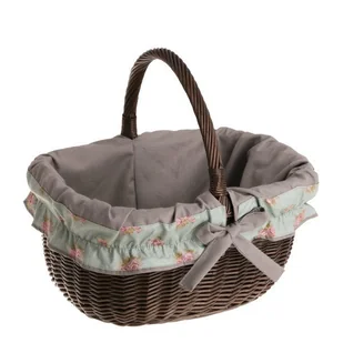 Wiklinowy Kosz na Zakupy z Obszyciem 42x34 H23/36-uniwersalny - Torby i wózki na zakupy Wiklinowy Kosz na Zakupy z Obszyciem 42x34 H23/36-uniwersalny - Torby i wózki na zakupy - miniaturka - grafika 1