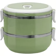 Kubki termiczne - Termos obiadowy 2 komory Bento zielony - miniaturka - grafika 1