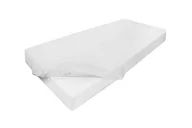 Prześcieradła - Wysokie prześcieradło 220x200+30cm jersey z lycrą białe - miniaturka - grafika 1