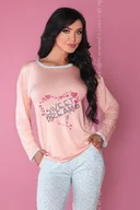 Piżamy damskie - Piżama Sweet Dreaming 107 Różowo-niebieska - miniaturka - grafika 1