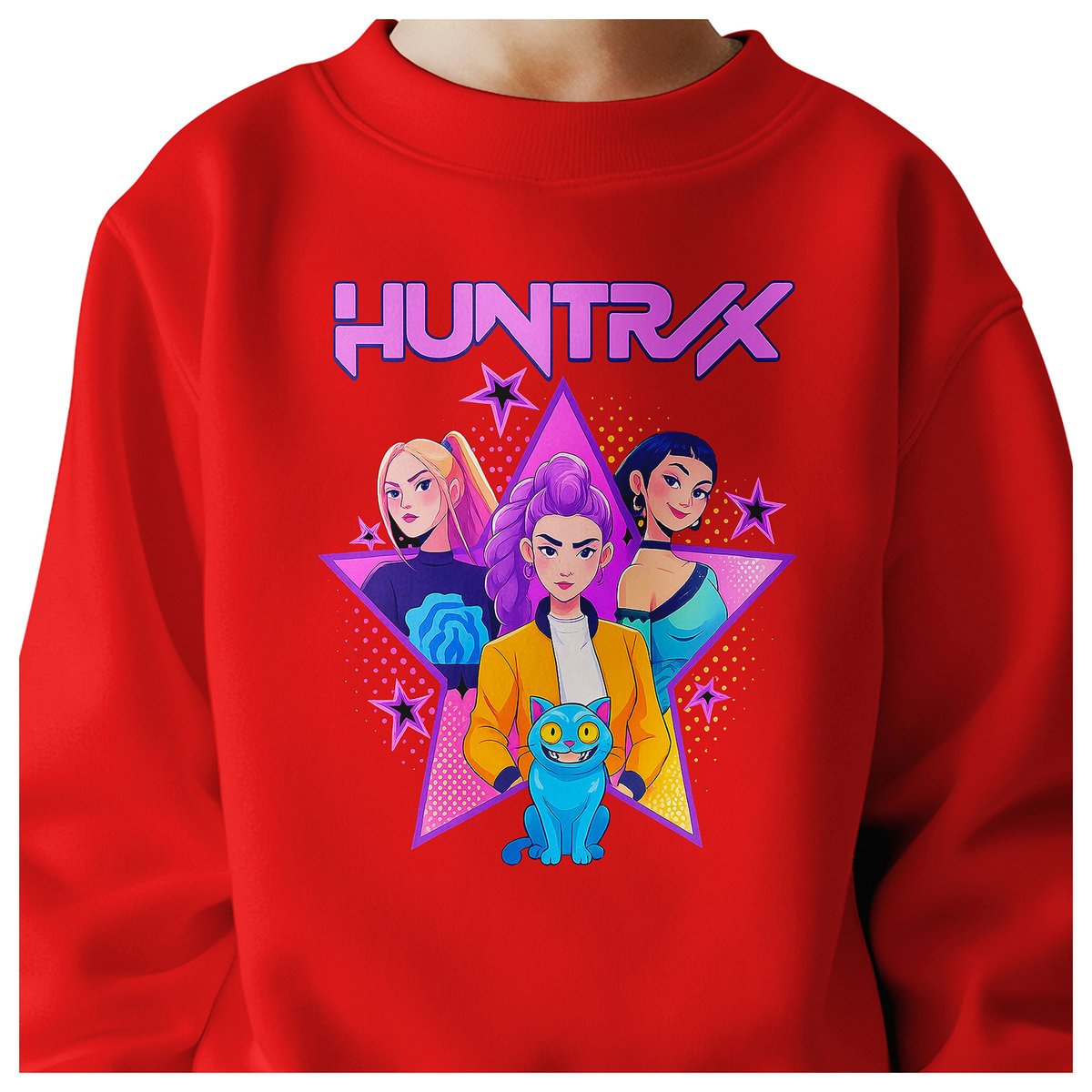 BLUZA DZIECIĘCA KPOP DEMON HUNTERS HUNTRIX 122-128 BAWEŁNIANA JAKOŚĆ
