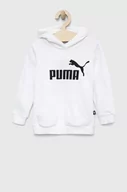 Bluzy dla dziewczynek - Puma bluza dziecięca ESS Logo Hoodie TR G kolor biały z kapturem z nadrukiem - miniaturka - grafika 1