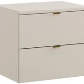 Szafki łazienkowe - Kaszmirowa szafka łazienkowa pod umywalkę z blatem DALIA 60 cm wisząca 2 szuflady MDF - miniaturka - grafika 1