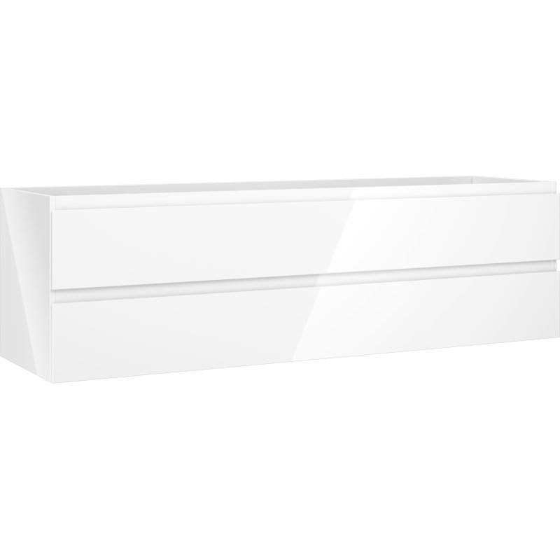 Mexen Orio szafka łazienkowa podumywalkowa 160 cm, 2 szuflady, biała połysk - 91A10-16047-2-BFF00