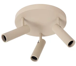 Lampa sufitowa Grado 3 w kolorze beżowym z trzema tubami reflektorowymi - Lampy sufitowe - miniaturka - grafika 1