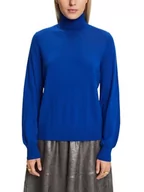 Swetry damskie - ESPRIT Sweter damski, 410 / Bright Blue, XL - miniaturka - grafika 1