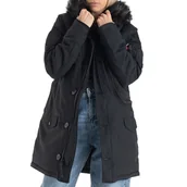 Kurtki i kamizelki sportowe damskie - Kurtka Alpha Industries Polar Jacket 123002404 - czarna - miniaturka - grafika 1