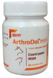 DOLFOS Arthrodol MINI - preparat przeciwbólowy i przeciwzapalny dla psów i kotów - 60 tabletek - Suplementy i witaminy dla psów - miniaturka - grafika 1