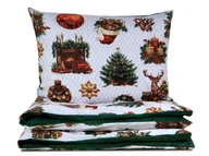 Pościel dla dzieci - Pościel dziecięca 100x135 bawełniana Zielony Świąteczny Blask z plecaczkiem - miniaturka - grafika 1