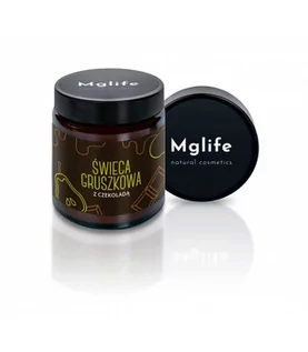Świece - Mglife Świeca rzepakowa gruszkowa z czekoladą z wosku rzepakowego 120 ml - grafika 1