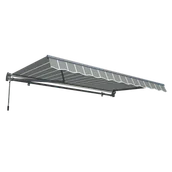 Markizy - Markiza Tarasowa Classic 450X300, Grey/White - Focus Garden - miniaturka - grafika 1