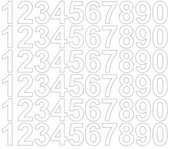 Pasmanteria - Cyfry samoprzylepne 3 cm biały matowy - miniaturka - grafika 1