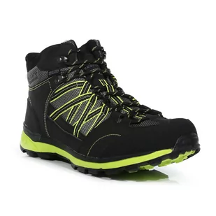 Regatta Męskie Buty Trekkingowe Samaris Mid II Czarno-limonkowy, Rozmiar: 41 - Buty trekkingowe męskie - miniaturka - grafika 1