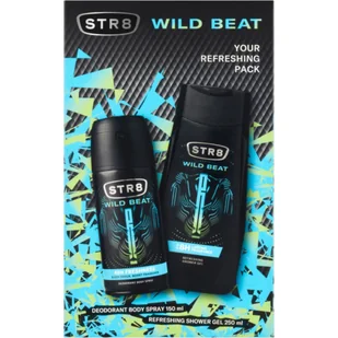 STR8 Zestaw Wild Beat: Deo spray 150 ml + Żel 250 ml - Zestawy kosmetyków męskich - miniaturka - grafika 1