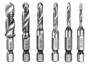 Zestaw wierteł gwintujących M3-M10 HSS 6szt SILVER - Wiertła - miniaturka - grafika 8