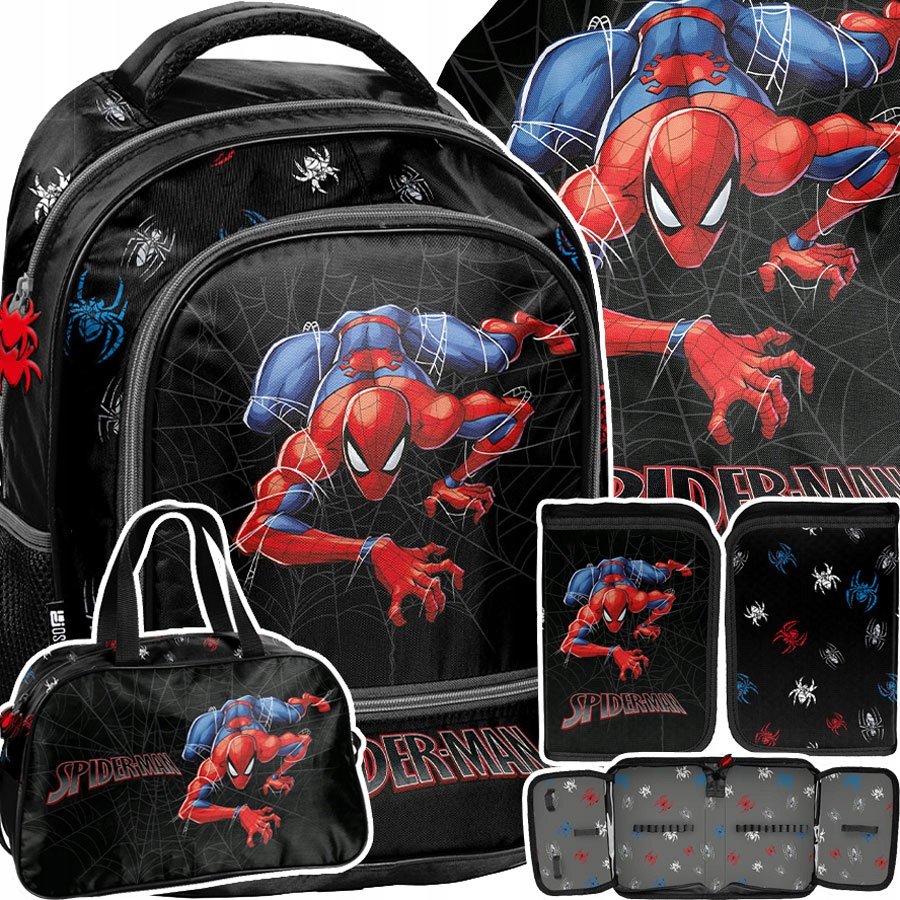 Plecak Szkolny Tornister Spiderman 1 3 Dla Chłopca Torba Piórnik Zestaw
