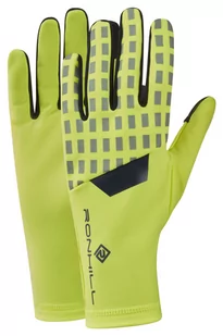 RONHILL Rękawiczki biegowe AFTERHOURS GLOVE fluo żółte - Rękawiczki sportowe męskie - miniaturka - grafika 1