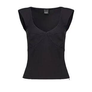 Pinko Tigro Top Point Tkanina Koszula damska, Z99_nero Limousine, 38 - Koszule damskie - miniaturka - grafika 1