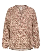 Bluzki damskie - Eight2Nine Bluzka w kolorze beżowo-jasnobrązowym - miniaturka - grafika 1