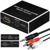 Wtyczki i adaptery - Adapter HDMI Audio optyczny T-T SPDIF 3,5 mm 4Kx2K - miniaturka - grafika 1