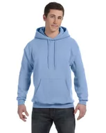 Bluzy męskie - Hanes EcoSmart męska bluza z kapturem, Jasnoniebieski, XL - miniaturka - grafika 1
