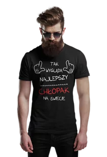 Koszulka na walentynki dla chłopaka męża z napisem Tak wygląda najlepszy chłopak na świecie - Walentynki - miniaturka - grafika 1