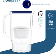 Dzbanki i imbryki - Dzbanek filtrujący Wessper 2,8 l z licznikiem LED Kompatybilny z Brita Maxtra Zestaw 1 dzbanek filtrujący + wkład filtrujący - Niebieski - miniaturka - grafika 1