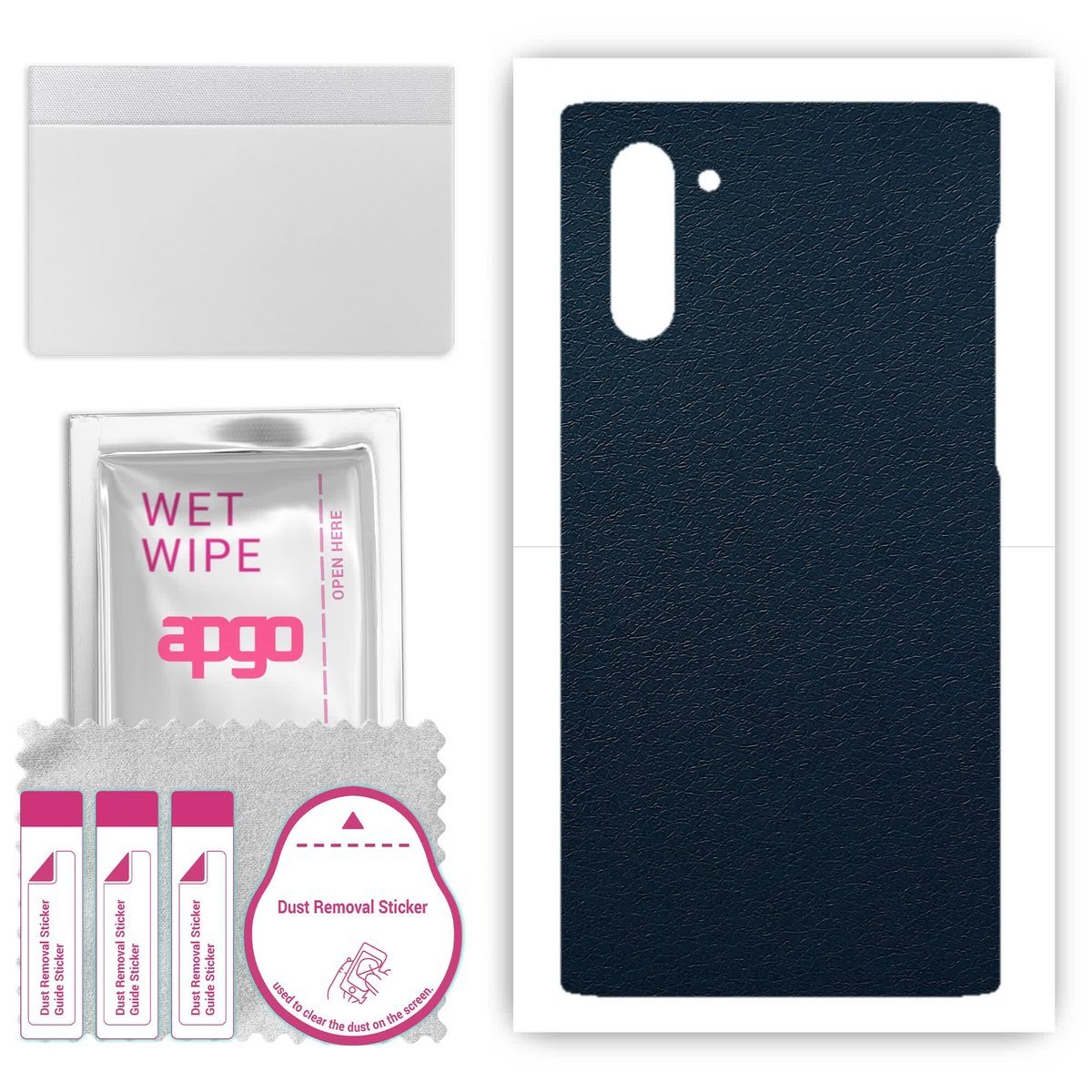 Folia naklejka skórka strukturalna na TYŁ do Samsung Galaxy Note 10 - Skóra Granatowa - apgo SKINS
