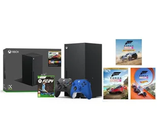 Xbox Series X z napędem - 1TB - Forza Horizon 5 Bundle - dodatkowy pad (niebieski) - EA SPORTS FC 24 - Konsole Xbox - miniaturka - grafika 1