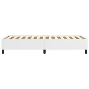 Lumarko Łóżko kontynentalne, białe, 80x200 cm, obite sztuczną skórą - Łóżka - miniaturka - grafika 7