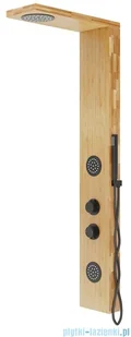 Corsan Balti panel prysznicowy z mieszaczem czarny drewno bambusowe B-001MBL | - Panele prysznicowe - miniaturka - grafika 4