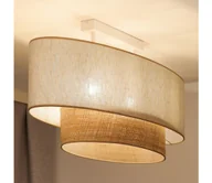 Lampy sufitowe - Duolla - Żyrandol natynkowy DOUBLE OVAL NATURE 2xE27/15W/230V kremowy/beżowy - miniaturka - grafika 1