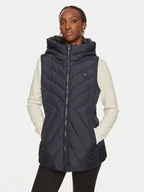 Kamizelki damskie - Tommy Hilfiger Bezrękawnik Chevron WW0WW42624 Granatowy Regular Fit - miniaturka - grafika 1