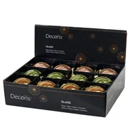 Bombki - Bombka szklana w prążki mix 3 kolorów - miniaturka - grafika 1