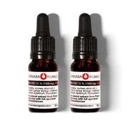 Suplementy naturalne - Cannaba Organics Zestaw 2 buteleczek 10 ml z olejem 10% CBN+CBD surowym z chlorofilem - miniaturka - grafika 1