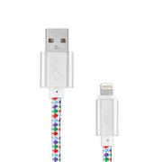 Kable USB - eXc Kabel USB 2.0 eXc DIAMOND USB A(M) - Lightning 8-pin(M), 1,5m, biały-multi 5901687937403 - miniaturka - grafika 1