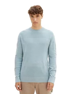 TOM TAILOR Denim sweter męski, 30463 - Dusty Mint Blue, XL - Swetry męskie - miniaturka - grafika 1