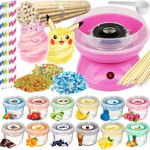 Zestaw Maszyna do Waty Cukrowej + Cukier 12x 100g Wiaderka+ Patyki+ Posypki - Inne urządzenia gastronomiczne Zestaw Maszyna do Waty Cukrowej + Cukier 12x 100g Wiaderka+ Patyki+ Posypki - Inne urządzenia gastronomiczne - miniaturka - grafika 1