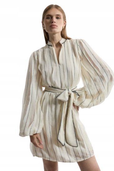 KAREN MILLEN SUKIENKA MINI Z WIĄZANIEM DLA NISKICH 36 B1C