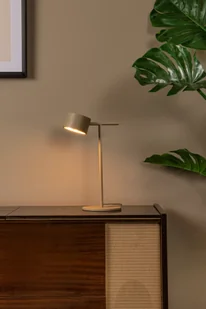 Lucide GIAN 44517/08/41 lampa stołowa beżowa LED 9W ściemnianie dotykowe - Lampy stojące - miniaturka - grafika 1