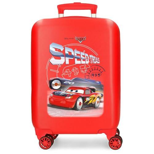 Joumma Disney Cars Speed Trials Walizka kabinowa czerwona 33 x 50 x 20 cm sztywny ABS zamek szyfrowy z boku 28,4 l 2 kg 4 koła podwójny bagaż ręczny, Czerwone, walizka kabinowa